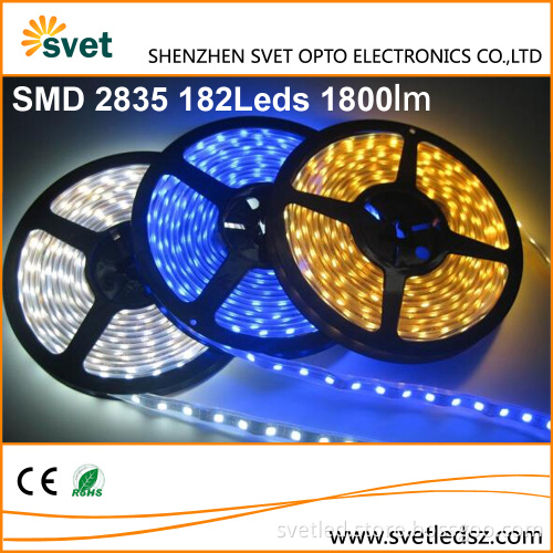 High Lumen Output Led Strip Light SMD 2835 182 Leds Per Meter DC 24V 15W